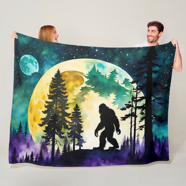 Manta Polar Luna llena Sasquatch en la montaña (In situ)