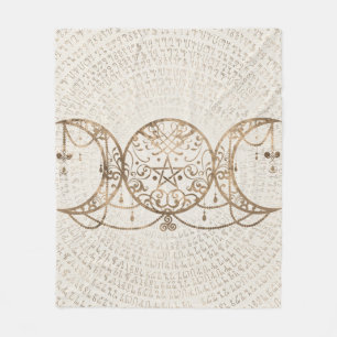 Manta Polar Luna Triple - Diosa Triple Pastel Gold