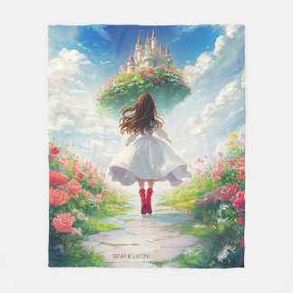 Manta Polar Luna y el Castillo de la Nube - Fleece Blank encan