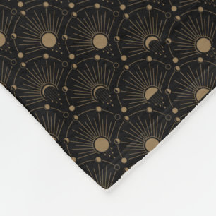 Manta Polar Luna y estrellas de época del Art Deco Celestial d