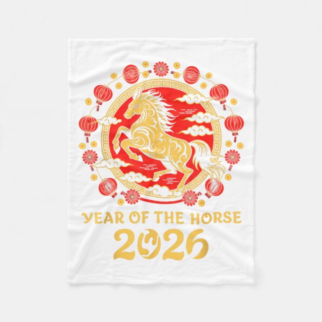 Manta Polar Lunar Chinese New Year 2026 Year Of The Horse Zodi (Anverso)