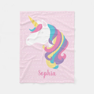 Manta Polar Lunar lindo del unicornio personalizado