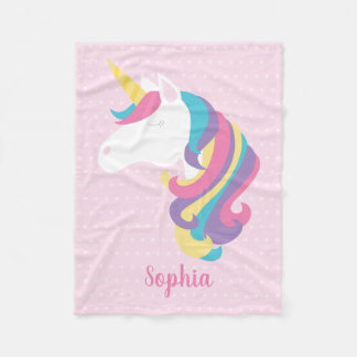Manta Polar Lunar lindo del unicornio personalizado