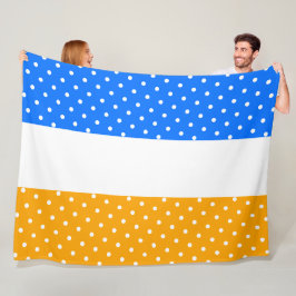 Manta Polar Lunares Brillantes Azul Naranja Amarillo Blanco Ra