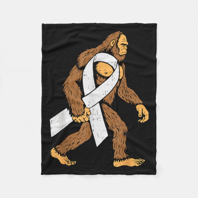Manta Polar Lung Cancer Awareness Bigfoot White Ribbon Suprt M (Anverso)