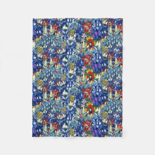 Manta Polar Lupinas y Flores Silvestres (Anverso)