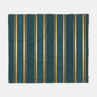 Manta Polar Luxury Blue Green Gold Stripe Gift Wrap Pattern