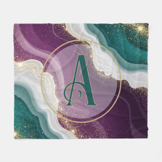 Manta Polar Luxury Gold Glitter Marble Pattern