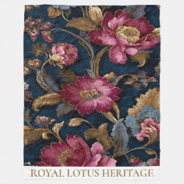 Manta Polar Luxury Indian Floral Vintage Royal