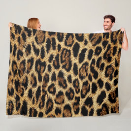 Manta Polar Luxury Leopard Skin Elegant Wild Animal Fur Design