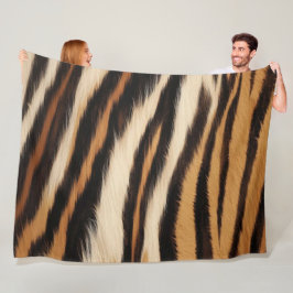 Manta Polar Luxury Tiger Skin Faux Fur Wild Animal Stripe