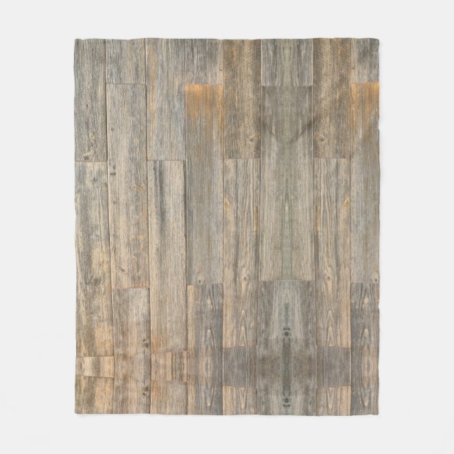Manta Polar Luz angustiada Placas de grano Rustic Wood (Anverso)