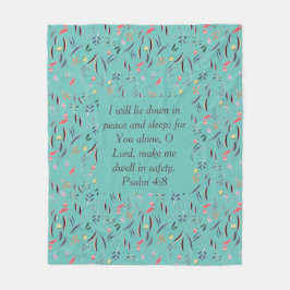 Manta Polar Luz floral Verde azulada | Seguridad del sueño de 