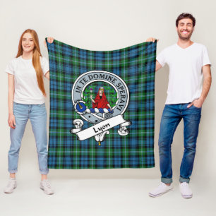Manta Polar Lyon Clan de Caza Insignia Tartán Cuadros