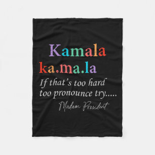 Manta Polar Ma La Kamala Harris Definición Señora Presidenta 2
