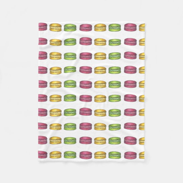 Manta Polar Macaron Cookies Panadería pastelera francesa Pastr (Anverso)