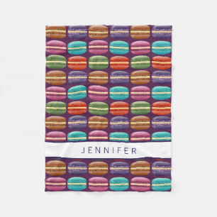 Manta Polar Macaron Cookies, Purpurina de Morado