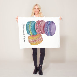 Manta Polar Macarones De Arcoiris Cuidados En Acuarela