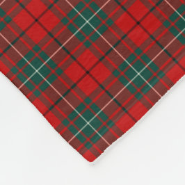Manta Polar MacAulay Clan Tartán rojo y verde