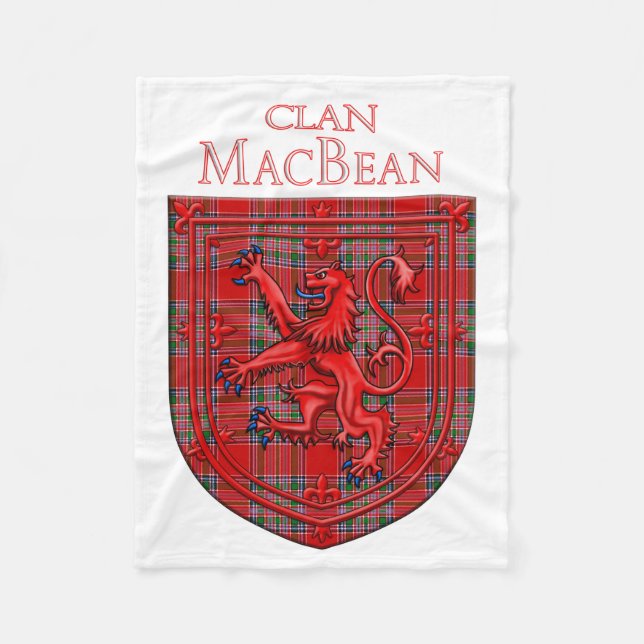 Manta Polar MacBean Tartan Scottish Plaid Lion Rampant (Anverso)