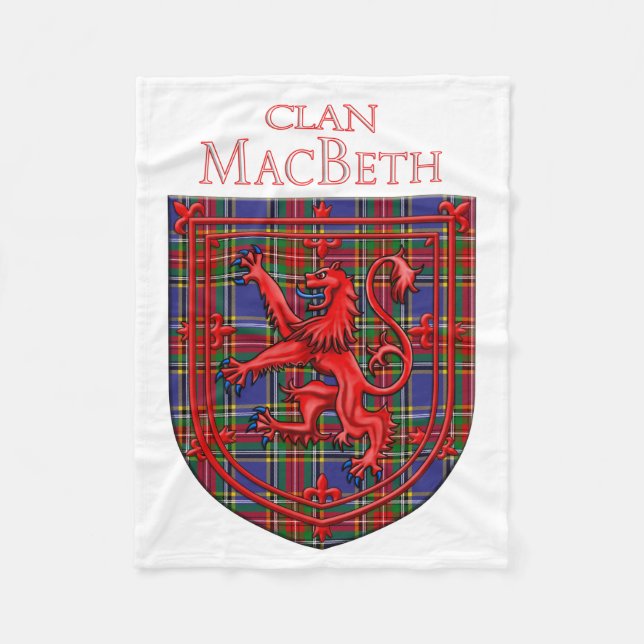 Manta Polar MacBeth Tartan Scottish Plaid Lion Rampant (Anverso)