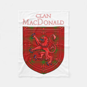 Manta Polar MacDonald de Sleat Tartan Scottish Plaid Lion Ramp