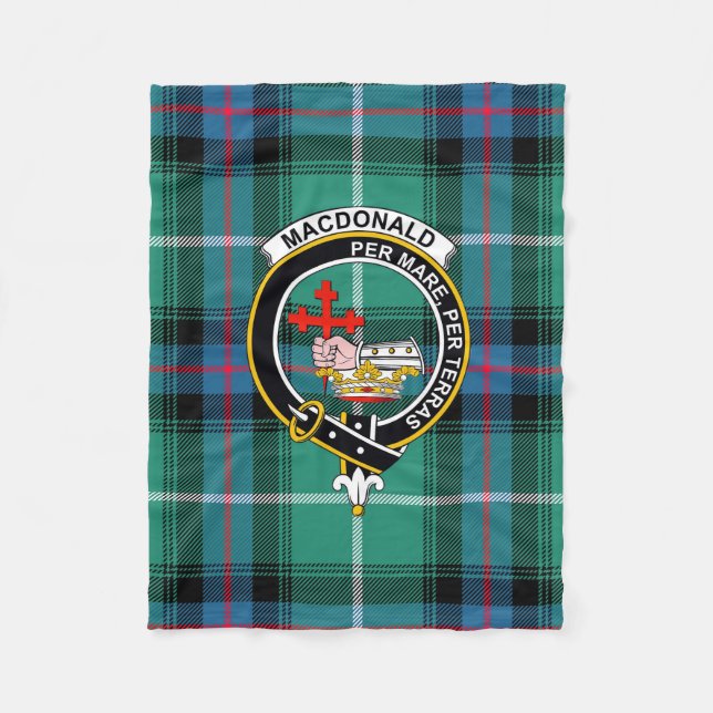 Manta Polar MacDonald Tartan, Badge & Crest Blanket (Anverso)