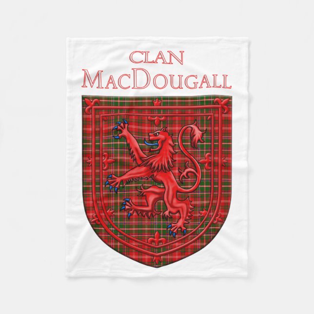Manta Polar MacDougall Tartan Scottish Plaid Lion Rampant (Anverso)