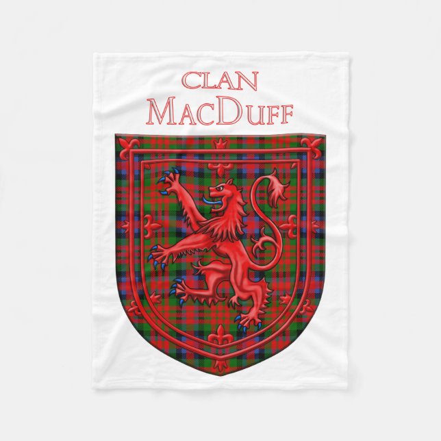Manta Polar MacDuff Tartan Scottish Plaid Lion Rampant (Anverso)