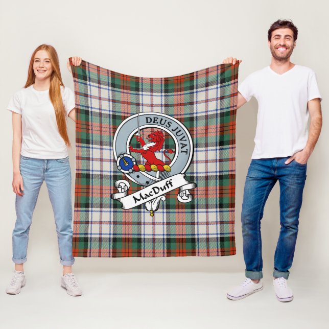 Manta Polar MacDuff Vestido Ancient Clan Badge Tartan Plaid (In situ)