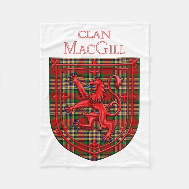 Manta Polar MacGill Tartan Scottish Plaid Lion Rampant (Anverso)
