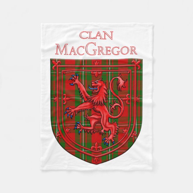 Manta Polar MacGregor Tartan Scottish Plaid Lion Rampant (Anverso)