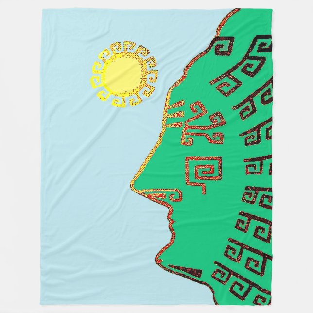 Manta Polar Machu Picchu Cusco Perú Dibujando una sábana (Anverso)