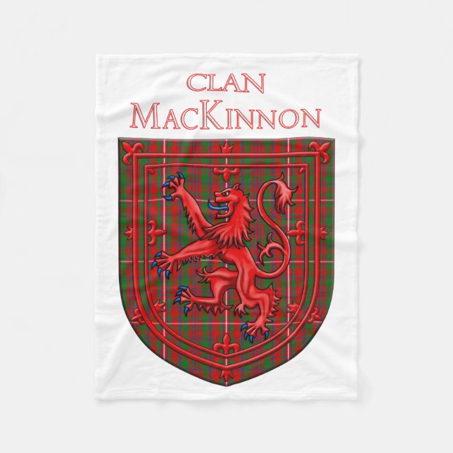 Manta Polar MacKinnon Tartan Scottish Plaid Lion Rampant (Anverso)