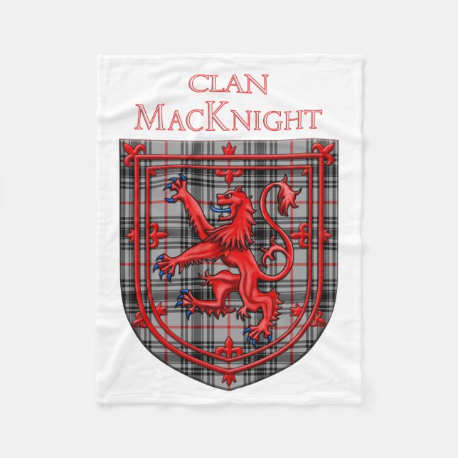 Manta Polar MacKnight Tartan Scottish Plaid Lion Rampant (Anverso)