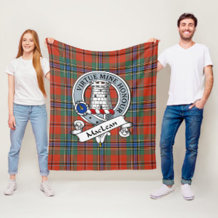Manta Polar MacLean De Duart Ancient Clan Badge Tartan Plaid