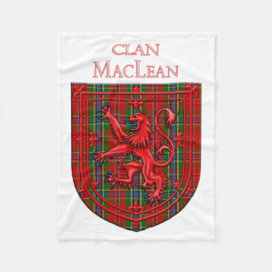 Manta Polar MacLean Tartan Scottish Plaid Lion Rampant