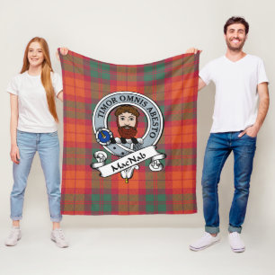 Manta Polar MacNab Antiguo distintivo de clan Tartan Plaid
