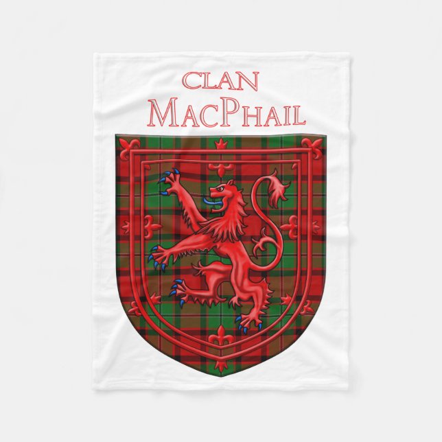 Manta Polar MacPhail Tartan Scottish Plaid Lion Rampant (Anverso)