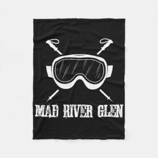 Manta Polar Mad River Glen Vermont Rústico Esquiador de esquí