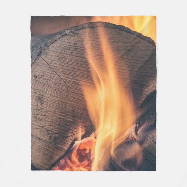 Manta Polar Madera en llamas (Anverso)