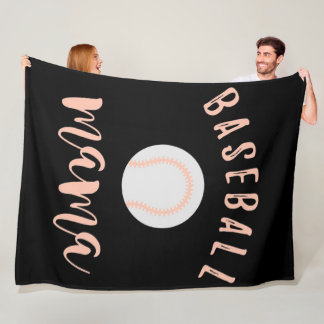 Manta Polar Madre de béisbol personalizada | Mi amante del béi