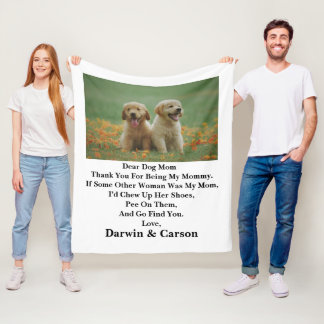 Manta Polar Madre del perro Madres de la foto de mamá personal