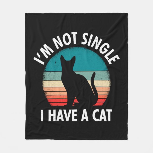 Manta Polar Madre gata no soy una mujer soltera (Anverso)