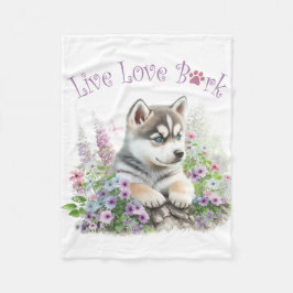 Manta Polar Madre Husky Floral