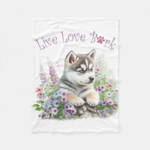 Manta Polar Madre Husky Floral