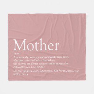 Manta Polar Madre Mamá Mam Definición Rosa Polvo Rosa
