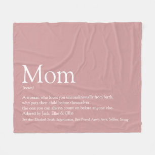 Manta Polar Madre Mamá Mum Definición Rosa Polvo Rosa