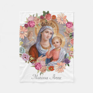 Manta Polar Madre Maria de la Virgen con el bebé Jesús