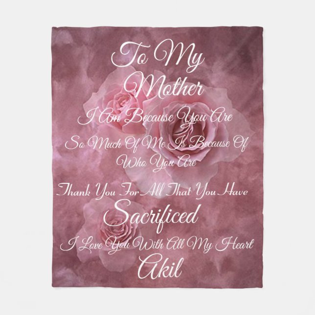 Manta Polar Madre Personaliza Fleece Blanket (Anverso)